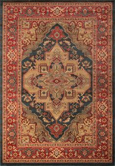 Buy Momeni Ghazni GHAZNGZ-05NVY2030 - American Home Furniture Traditional Color Palette, Kazak Carpet, Momeni Rugs, Serapi Rug, Rug Direct, Traditional Area Rug, Navy Rug, Navy Area Rug, Persian Carpet