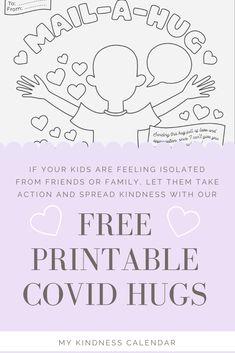 the free printable valentine's day card for kids to color and share with them