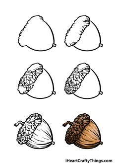 four different types of nuts with the words heart craft things on them, including an image of