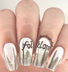 Taylor Swift Nail Designs, Folklore Nails, A Nail Design