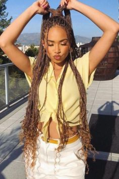 Hairstyle Braid, Box Braids Hairstyles For Black Women, Girls Natural Hairstyles, Goddess Hairstyles, Braids With Curls, Girls Hairstyles Braids