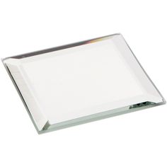 an empty glass plate on a white background