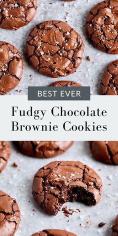 the best ever fudgey chocolate brownie cookies