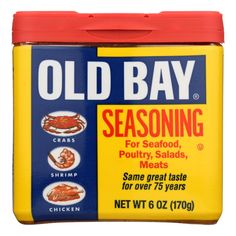 old bay seasoning for seafood, poultry, salads, meats canister