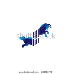 a bull jumping over the bar chart logo