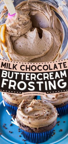 Milk Chocolate Buttercream Frosting, frosting recipes, easy desserts, sweet treats Frosting Recipes For Chocolate Cake, Light Brown Chocolate Frosting, Best Milk Chocolate Frosting, Milk Chocolate Icing For Cake, Milk Chocolate Frosting Homemade, Chocolate Buttercream With Melted Chocolate, Light Chocolate Buttercream Frosting, Chocolate Frosting Not Too Sweet, How To Color Chocolate Frosting