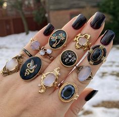 Indie Jewelry, Witchy Jewelry, Ring Stack, Dope Jewelry, Fancy Jewellery, Funky Jewelry, Jewelry Lookbook, Girly Jewelry, Jewelry Inspo