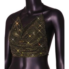 Green rhinestone see through backless top. Glamorous Fitted Crop Top With Built-in Bra, Stretch Crop Top With Built-in Bra For Evening, Summer Party Mesh Top With Built-in Bra, Trendy Halter Top With Built-in Bra For Night Out, Sequined Crop Top For Club, Backless Tank Top With Built-in Bra For Night Out, Evening Backless Top With Built-in Bra, Trendy Party Tank Top With Built-in Bra, Glamorous Embellished Crop Top For Night Out