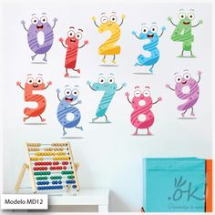 los numeros Classroom Decor, Art Drawings, Living Room, Drawings, Wall, Quick Saves, Art