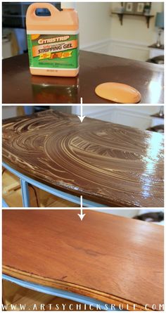 how to paint a wood table top