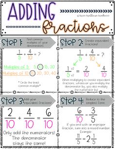 adding fractions worksheet with numbers and subtraction for students to use