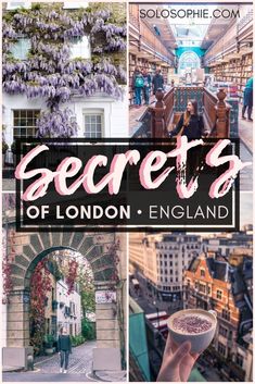 the secrets of london and england with text overlay that reads secrets of london, england