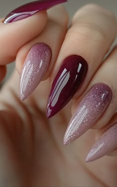 Kids Nails, Red Ombre Nails, Classy Nail, Purple Nail, Nail Stuff, Trendy Nail Design, Nails 2024, Elegant Nails, Bridal Nails