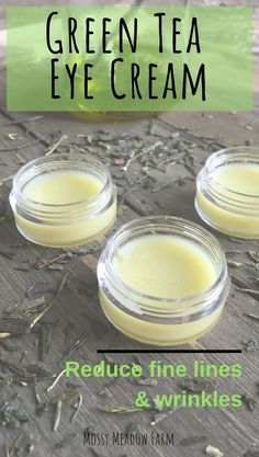 Green Tea Eye Cream, Diy Green Tea, Diy Eye Cream, Diy Kosmetik, Homemade Lotion, Fine Lines And Wrinkles, Baking Soda Shampoo, Beautiful Eye