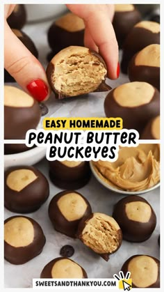 easy homemade peanut butter buckeyes are the perfect treat for any party or special occasion