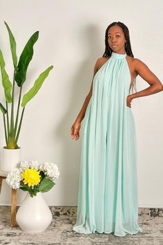 African Maternity Dresses, Max Dress, Office Dresses For Women, Exotic Fashion, Pregnancy Style, Makeup Makeover, Flowy Maxi Dress, Be The One, Halter Neckline