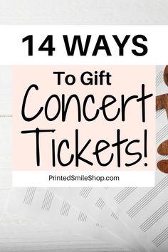 This blog post discusses concert ticket gifts and how to gift concert tickets. Learn the best ideas for planning a concert ticket gift surprise to help you have a fun concert ticket reveal. Learn more about printable concert ticket templates at printedsmileshop.com Concert Gift Ideas, Hamilton Tickets, Concert Gift, Broadway Tickets