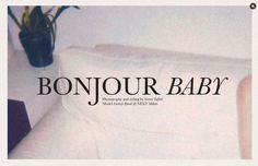 a black and white photo with the words bonjou baby on it's back