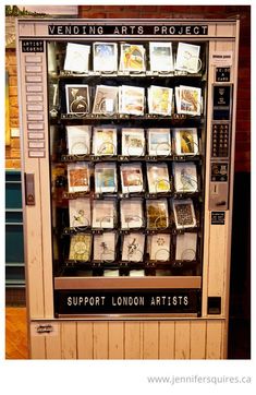 a vending machine with lots of food in it