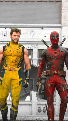 two deadpools standing next to each other