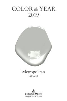 the color of the year is metropolitan, as seen in this brochure from benjamin moore