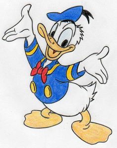 a drawing of donald duck from the disney movie