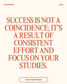 an orange quote with the words success is not a concede it's a result of