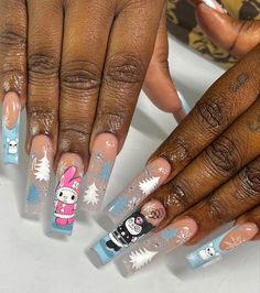 French Tip Acrylic Nails, Dope Nail Designs, Xmas Nails, Nail Designs Spring, Dope Nails, Nail Games, Nail Designs Summer