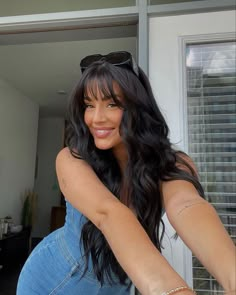 Black Hair Types, Bangs With Medium Hair, Hairstyles For Layered Hair, Haircut Inspo, Hair Cut Ideas, Long Hair With Bangs, Hair 2024, Hair With Bangs, Long Black Hair