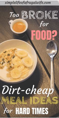 a plate of food on top of a wooden table next to a fork and spoon