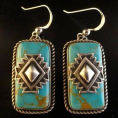 BOHO Tibetan 925 Silver Turquoise Dangle Drop Hook Earring Women Vintage Jewelry  | eBay Retro Leggings, Sterling Silver Turquoise Earrings, Silver Turquoise Earrings, Stone Dangle Earrings, Turquoise Earrings Dangle, Dangle Hoop Earrings, Boho Gifts, Square Earrings, Vintage Turquoise