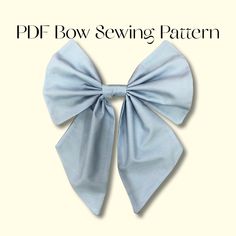 the bow sewing pattern is shown in blue