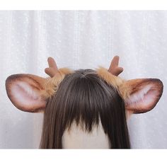 Lolita Accessories:KC Deer Outfit, Dear Costume, Male Steampunk, Deer Ears, Cute Halloween Makeup, Steampunk Fashion Male, Fox Ears, Christmas Handmade, Steampunk Accessories