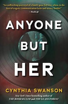 the cover of anyone but her by gyntha swanson, with an image of a record on it