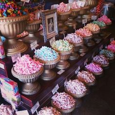 there are many different types of candies on display