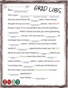 the grad lies poem is shown with an arrow pointing up to it's right side