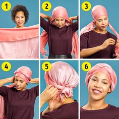 How to Tie a Headscarf / 5-Minute Crafts Headscarf Ideas, Tie A Turban, Scarf Wrap Styles, Scarf Wearing, Scarf Wearing Styles, Chemo Hair, Head Scarf Tying, Hair Scarf Styles