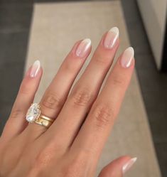 Bridal Nails French, Wedding Day Nails, Engagement Nails, Bridesmaids Nails, Nails Polish, Bride Nails, Neutral Nails, Bridal Nails