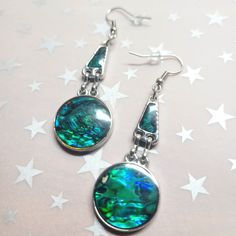 Beautiful Mermaid Green Iridescent Dangle Hook Earrings Brand New Hooks Bundle & Save Mermaid Green, Pearl Earrings Handmade, Cherry Earrings, Iridescent Green, Funky Earrings, Topaz Color, Jewelry Beautiful, Beautiful Mermaids, Long Dangle Earrings