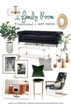 the family room traditional - art deco is featured in this postcard from urban california