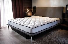 the mattress is made and ready for someone to use it in their home or office