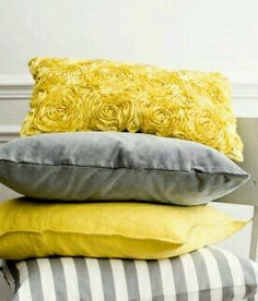 four pillows stacked on top of each other