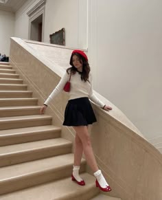 Repetto Ballet Flats Outfit, Pullover Outfit Ideas, Mary Jane Flats Outfit, Outfits With Mary Janes, Cool School Outfits, Red Heels Outfit, Repetto Ballet Flats, Mary Jane Outfit, Casual New Years Eve Outfits