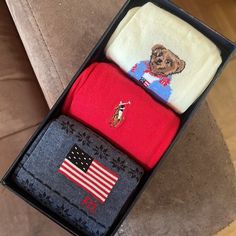 Nwt Polo Bear Ralph 3-Pk. Women's Boxed Socks In A Gift Bag Polo Ralf Lauren, Polo Sport Ralph Lauren, Blue Socks, Polo Ralph Lauren Women, Women Boxing, Polo Bear, Ralph Lauren Women, Women Socks, Liner Socks