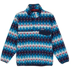 In Great Pre-Owned Condition Well Cared For No Holes No Stains Mens Size Xs Patagonia Iconic Synchilla Fleece Snap T Pullover Jacket With A Classic Retro Pattern Aztec Print Color: Forest Carpet Deep Sea .Chest Left Pocket .Warmth, Soft, Cozy, Comfortable Sea Chest, Patagonia Synchilla, Retro Pattern, Pullover Jacket, Aztec Print, Deep Sea, Pullover Sweatshirt, Patagonia, Mens Sweatshirts