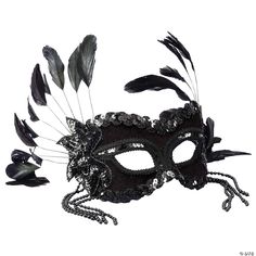 A Must Have Accessory! Black beaded half mask. One size fits most. Venetian Masquerade Party, Masquerade Ball Masks, Black Masquerade Mask, Masquerade Ball Party, Venetian Masquerade Masks, Ball Mask, Feather Mask, Venetian Masquerade, Half Mask