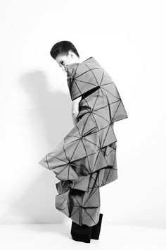 Soft Structures - 3D Geometric Fashion // Lisa Shahno, The Iteration II Geometric Dress, Geometric Decor, Private Club