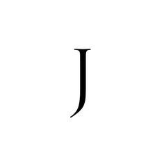 the letter j is shown in black and white