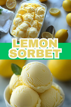 Refreshing Lemon Sorbet Recipe – Easy and Homemade Making Sorbet Without Ice Cream Maker, Easy Lemon Sorbet, Lemon Popsicles Recipes, Lime Sorbet Recipe Ice Cream Maker, Home Made Sorbet Recipes, Lemon Sorbet Without Ice Cream Maker, Sorbet Recipes Without Ice Cream Maker, No Ice Cream Maker Ice Cream, Sorbet In Ice Cream Maker