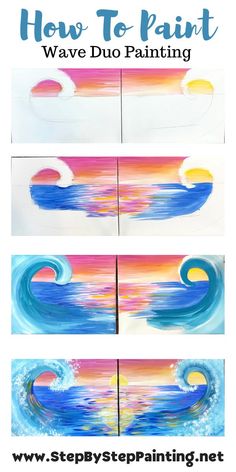 how to paint waves with acrylic paints